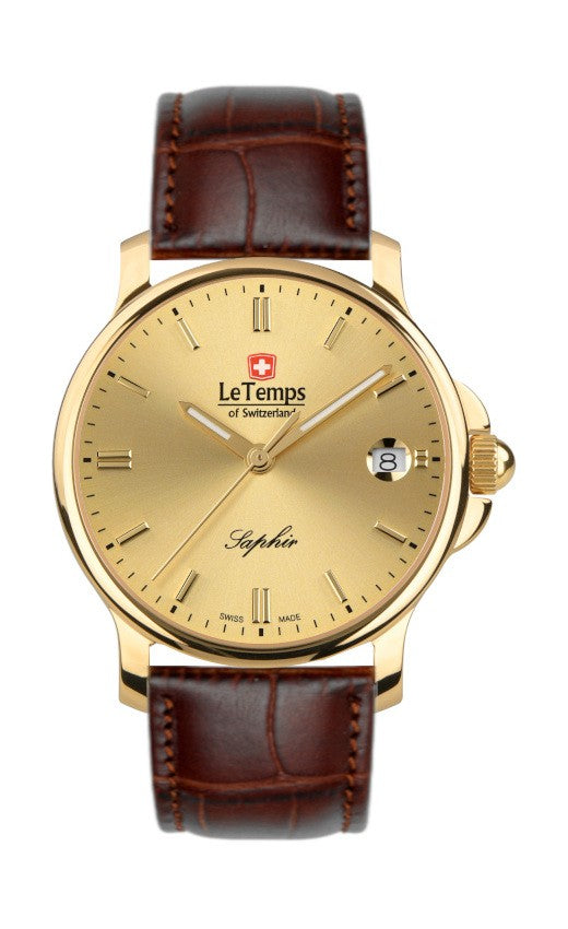 Le Temps of Switzerland Herrenuhren "ZAFIRA GENT"  Ø 38 mm  LT1065.56BL62