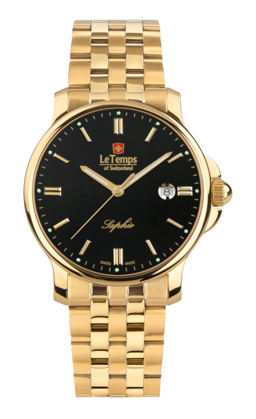 Le Temps of Switzerland Herrenuhren "ZAFIRA GENT"  Ø 38 mm Edelstahlband LT1065.58BD01
