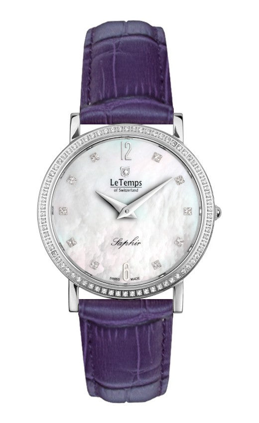 Le Temps Damenuhr "ZAFIRA SLIM SWAROVSKI"  Ø 34 mm LT1086.05BL09