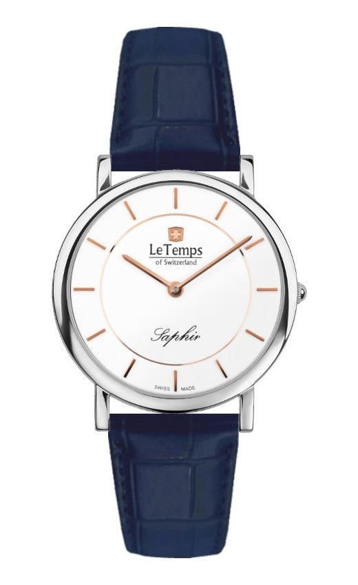 Le Temps Damenuhr "ZAFIRA SLIM SWAROVSKI"  Ø 34 mm LT1085.43BL03