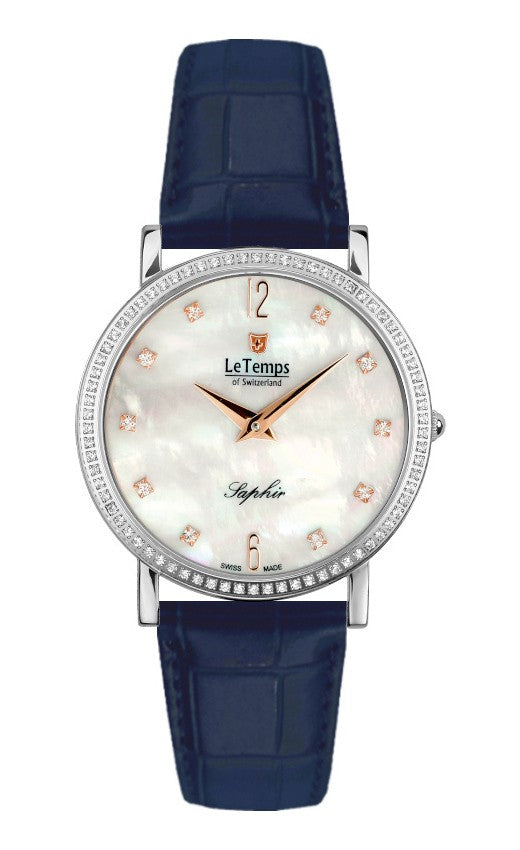 Le Temps Damenuhr "ZAFIRA SLIM SWAROVSKI"  Ø 34 mm LT1086.45BL03