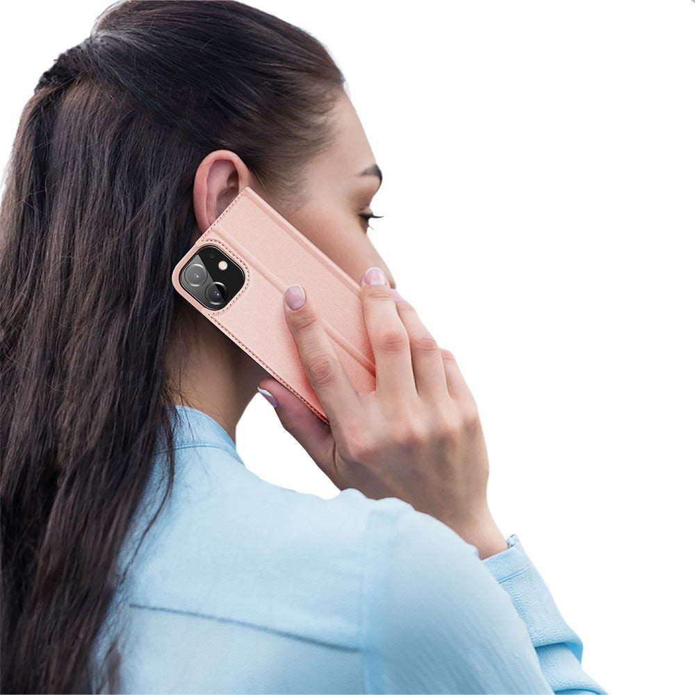 DUX DUCIS Skin Pro Holsterhülle Elegantes Etui für iPhone 12 mini pink