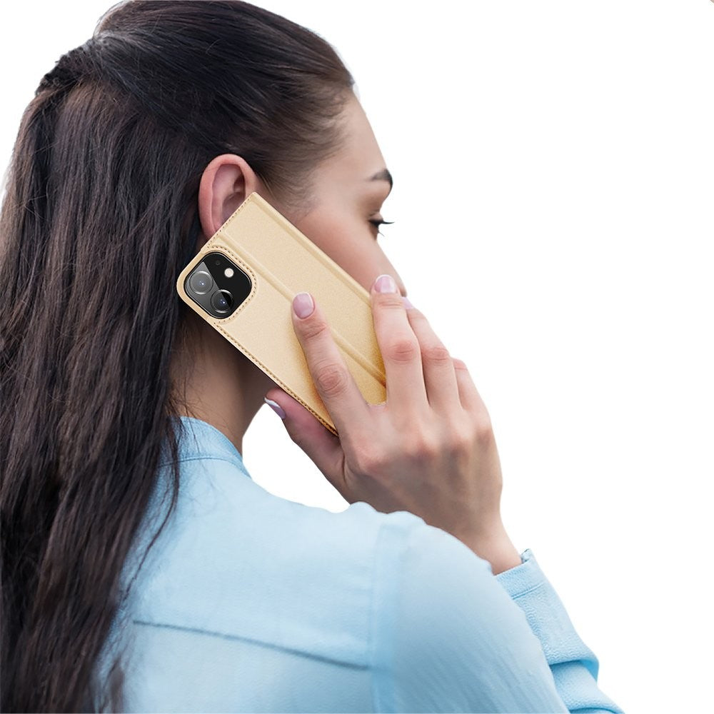 DUX DUCIS Skin Pro Holsterhülle Elegantes Etui für iPhone 12 mini pink