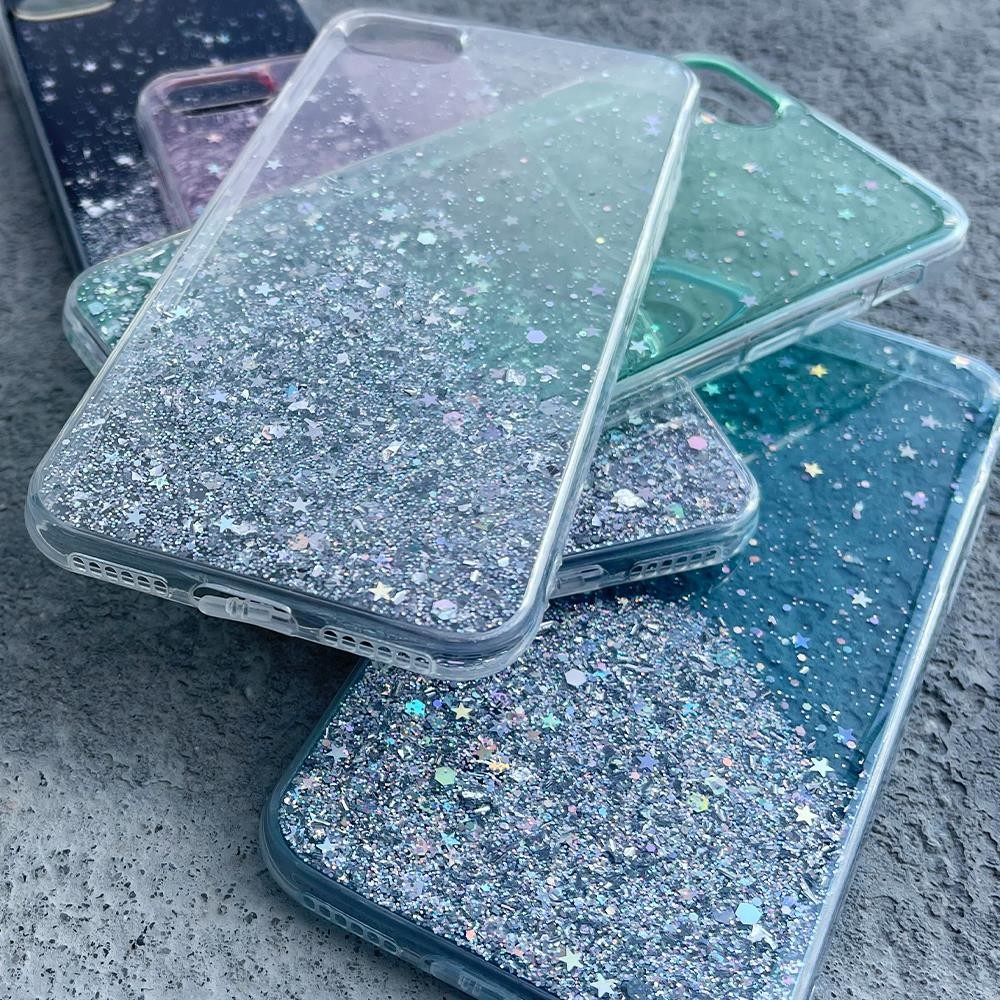  Star Glitter Glänzend Handyhülle Schutzhülle für iPhone 12 Pro Max rosa