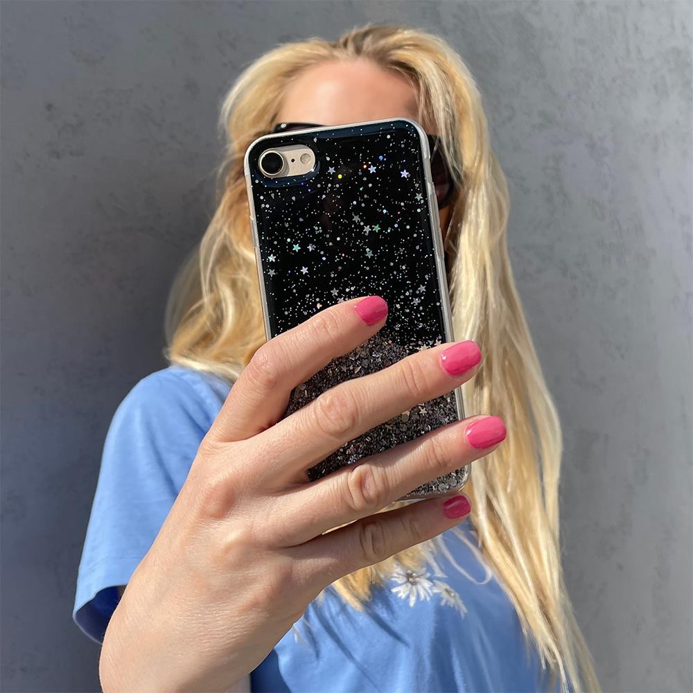  Star Glitter Glänzend Handyhülle Schutzhülle für iPhone 12 Pro Max rosa