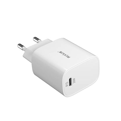 Rixus RX209 Adaptives USB-C 20W Schnellladegerät – Weiss
