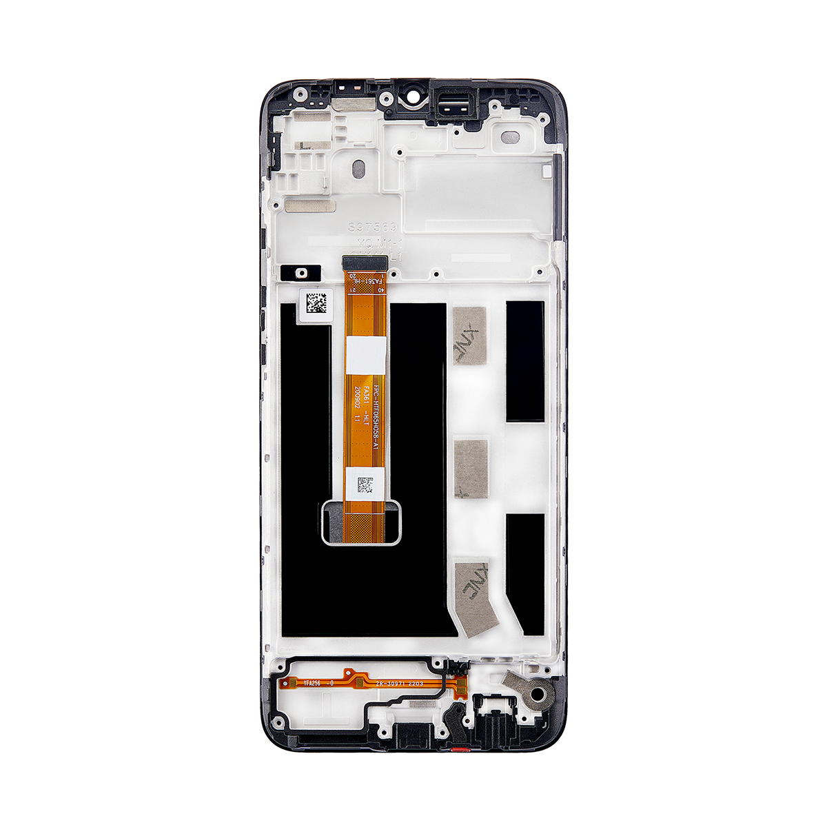 Oppo A15, A15S Display und Digitizer mit Rahmen, Dynamic Black OEM