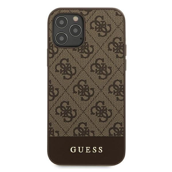 Guess iPhone 12 Pro Max 6.7  Hardcase 4G Stripe Collection braun