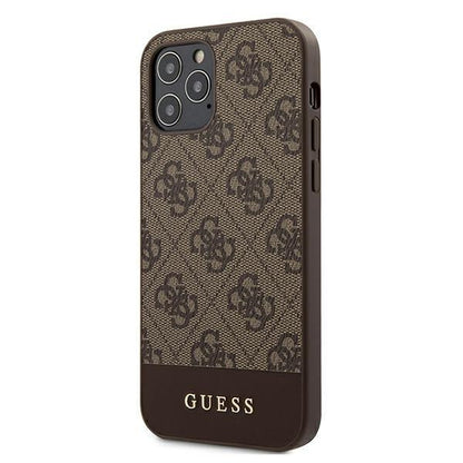 Guess iPhone 12 Pro Max 6.7  Hardcase 4G Stripe Collection braun