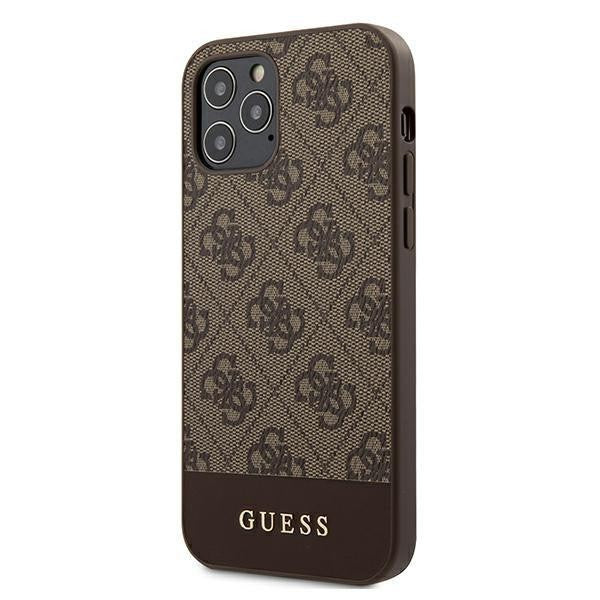 Guess iPhone 12 Pro Max 6.7  Hardcase 4G Stripe Collection braun