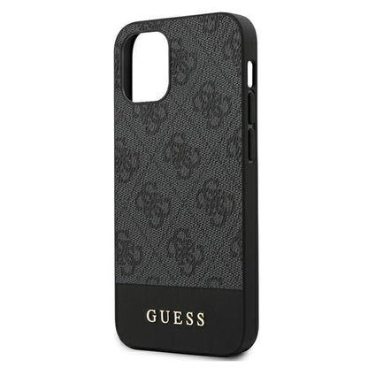 Guess iPhone 12 mini 5,4" Hardcase 4G Stripe Collection braun