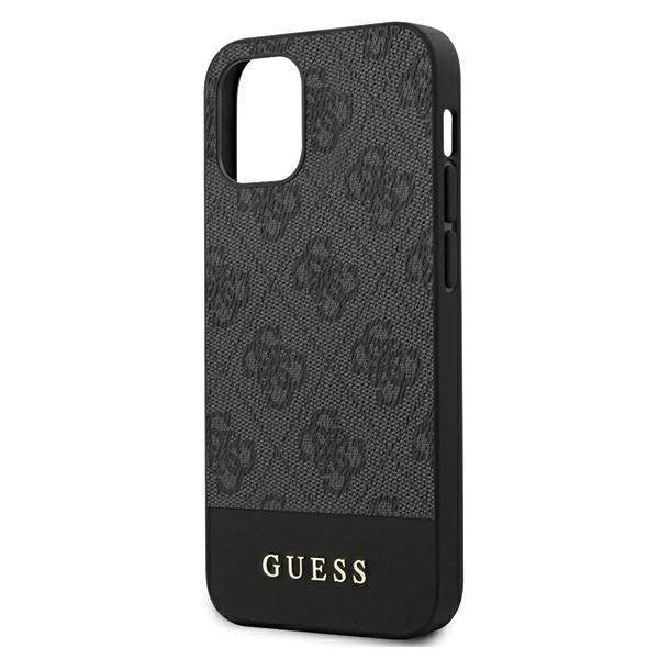 Guess iPhone 12 mini 5,4" Hardcase 4G Stripe Collection braun
