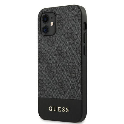 Guess iPhone 12 mini 5,4" Hardcase 4G Stripe Collection braun