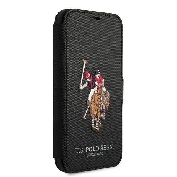 US Polo iPhone 12/12 Pro 6.1"  Buch Polo Embroidery Collection Handyhülle schwarz