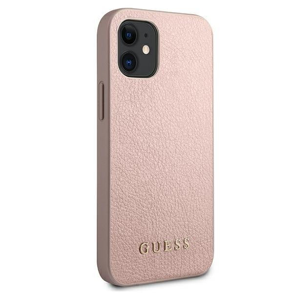 Guess iPhone 12 mini 5,4"  Hardcase Irisierend Roségold