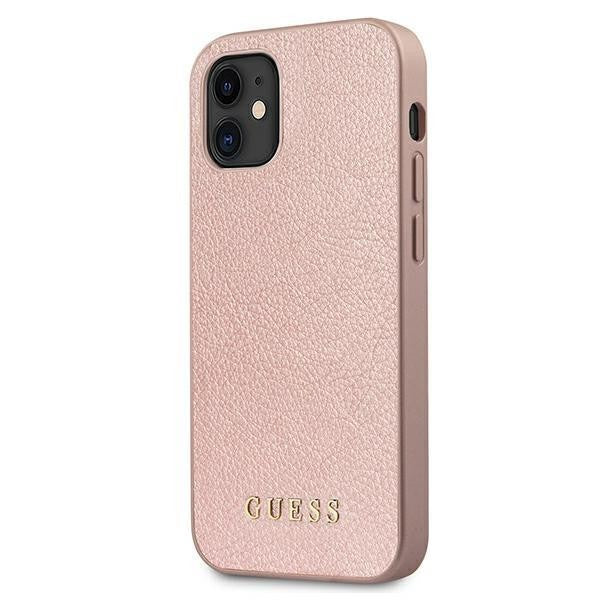 Guess iPhone 12 mini 5,4"  Hardcase Irisierend Roségold