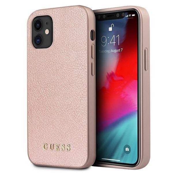 Guess iPhone 12 mini 5,4"  Hardcase Irisierend Roségold