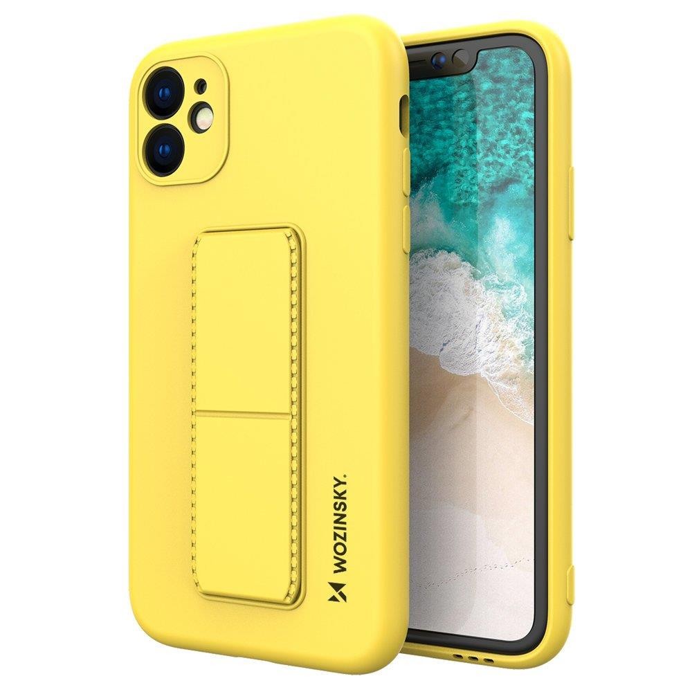Wozinsky Kickstand Case Flexible Silikon Stand Cover iPhone 12 Pro Max Gelb