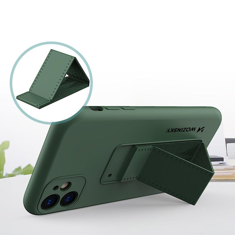Wozinsky Kickstand Case Flexible Silikon Stand Cover iPhone 12 Pro Max Gelb
