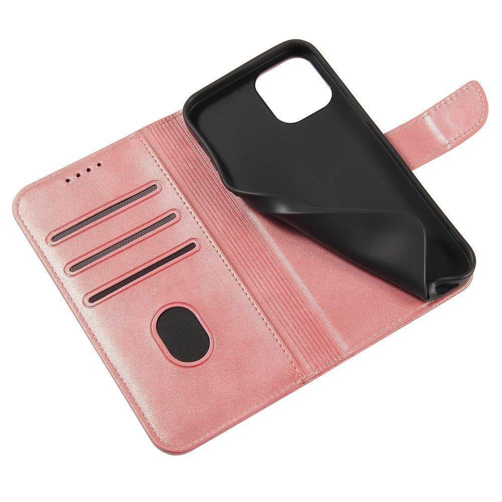 Magnet Case booktype case schutzhülle aufklappbare hülle für Samsung Galaxy A42 5G rosa