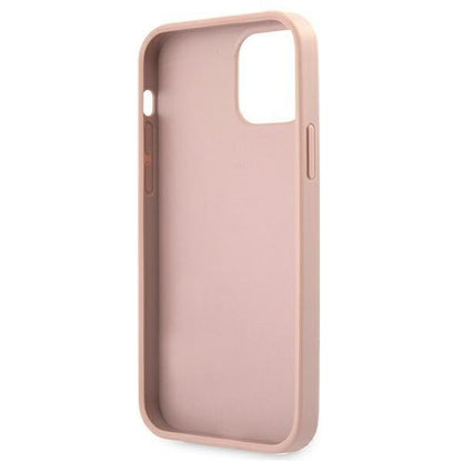 Guess  iPhone 12 Pro Max 6.7" schwarz / schwarzes Hardcase Saffiano 4G Metall Logo