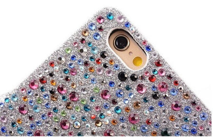 Regenbogen Wasser Tropfen Bling Leder Etui iPhone 6 Plus