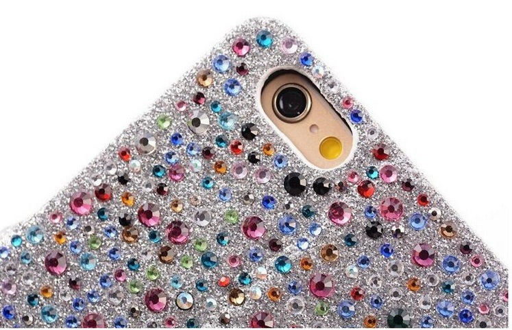 Regenbogen Wasser Tropfen Bling Leder Etui iPhone 6 Plus