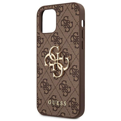 Guess iPhone 12 mini 5,4" grau / grau Hardcase 4G Stripe
