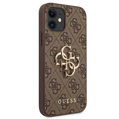 Guess iPhone 12 mini 5,4" grau / grau Hardcase 4G Stripe