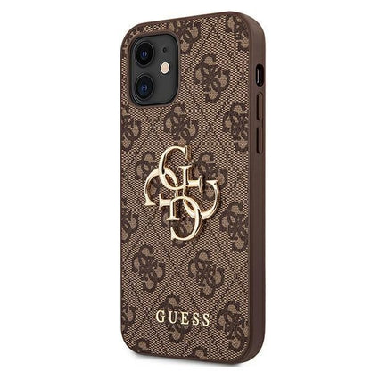 Guess iPhone 12 mini 5,4" grau / grau Hardcase 4G Stripe