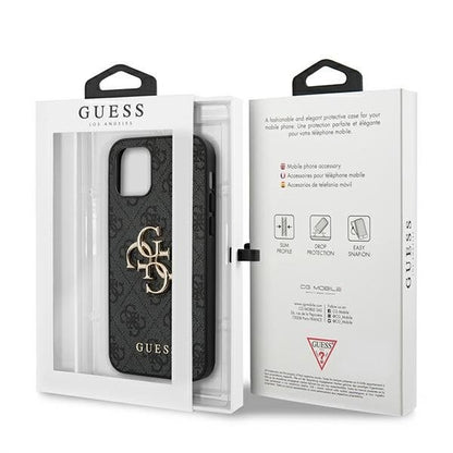 Guess iPhone 12 mini 5,4" grau / grau Hardcase 4G Big Metal Logo