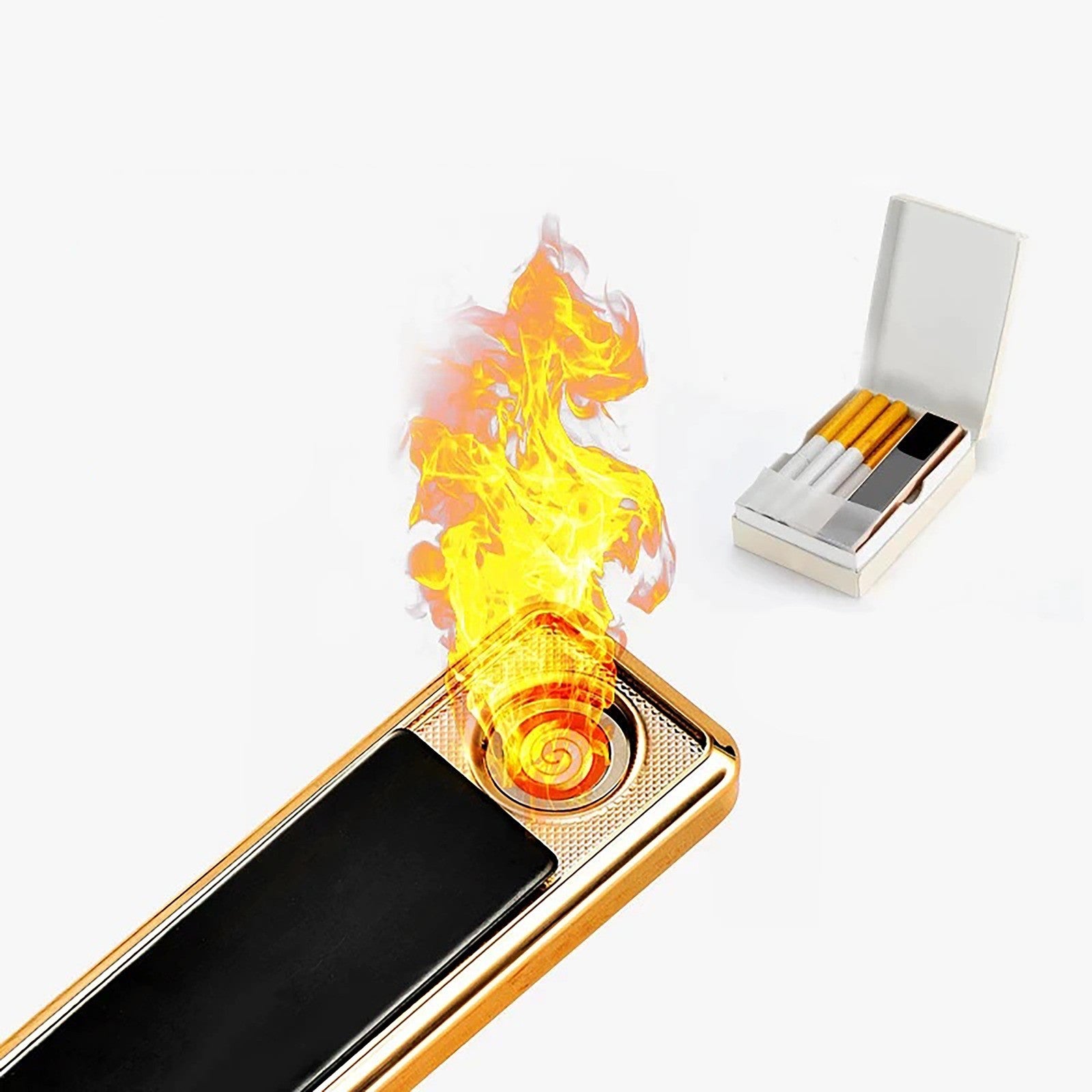USB Feuerzeug ohne Gas/ Grau (Auf Wunsch mit Gravur)