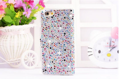 Regenbogen Wasser Tropfen Bling Leder Etui iPhone 6 Plus