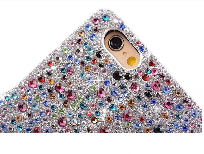 Regenbogen Wasser Tropfen Bling Leder Etui iPhone 6 Plus