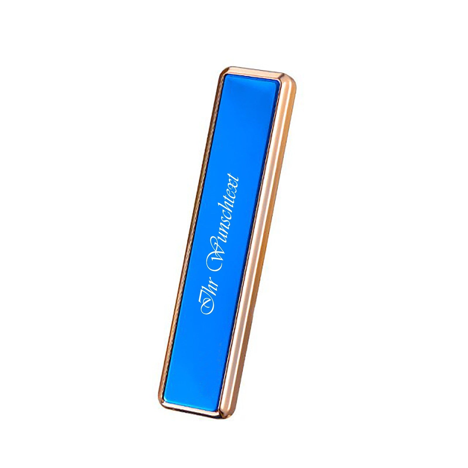 USB Feuerzeug ohne Gas/ Blau (Auf Wunsch mit Gravur)