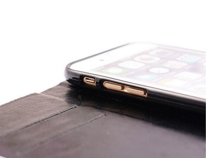 Schwarz Wasser Tropfen Bling Leder Etui iPhone 6 Plus