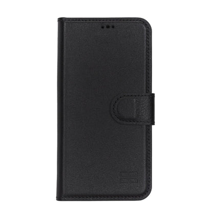 Bouletta Magnetische abnehmbare Handyhülle aus Leder mit RFID-Blocker für iPhone 13 Schwarz