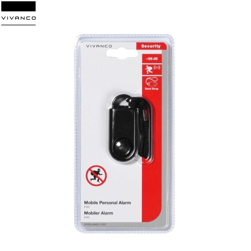 Vivanco - Mobiler Taschen Alarm Anti Diebstahl Personen Alarmanlage (98db)