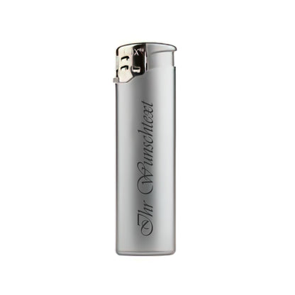 Feuerzeuge edle Metallic Serie Silber  (Auf Wunsch mit Gravur)