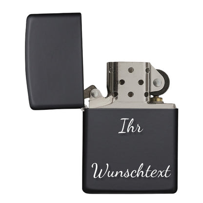 Benzin American Style Feuerzeug - chrom satin  (Auf Wunsch mit Gravur)