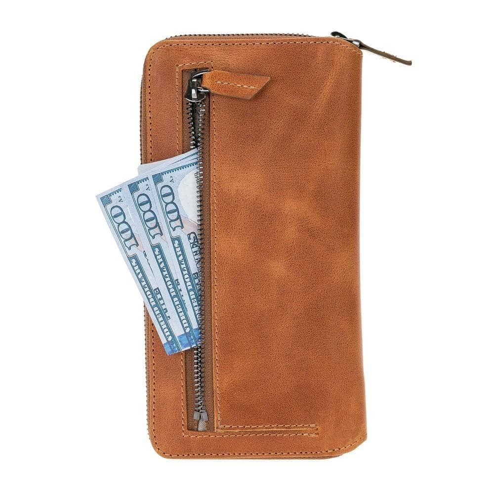 BOULETTA MAGNETISCHE ABNEHMBARE POUCH HANDYHÜLLE AUS LEDER MIT RFID-BLOCKER FÜR GALAXY S21 ULTRA- Tiguan Tan