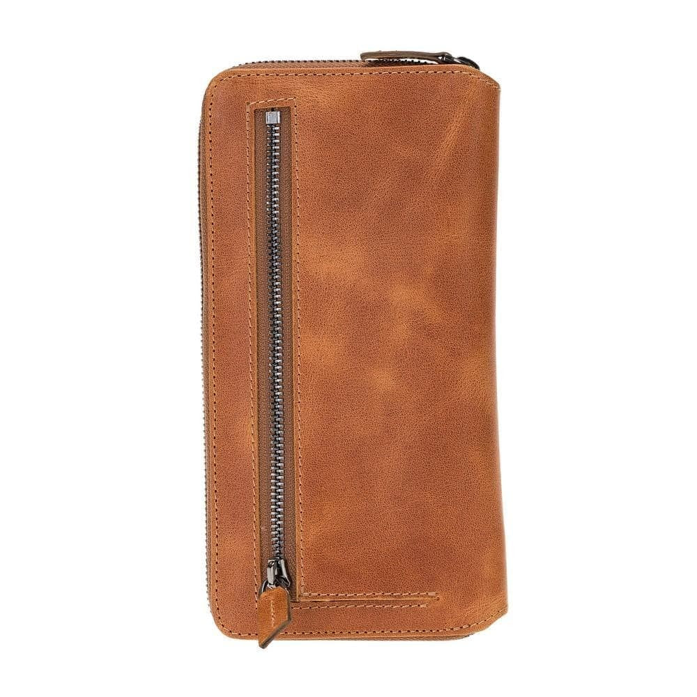 BOULETTA MAGNETISCHE ABNEHMBARE POUCH HANDYHÜLLE AUS LEDER MIT RFID-BLOCKER FÜR GALAXY S21 ULTRA- Tiguan Tan