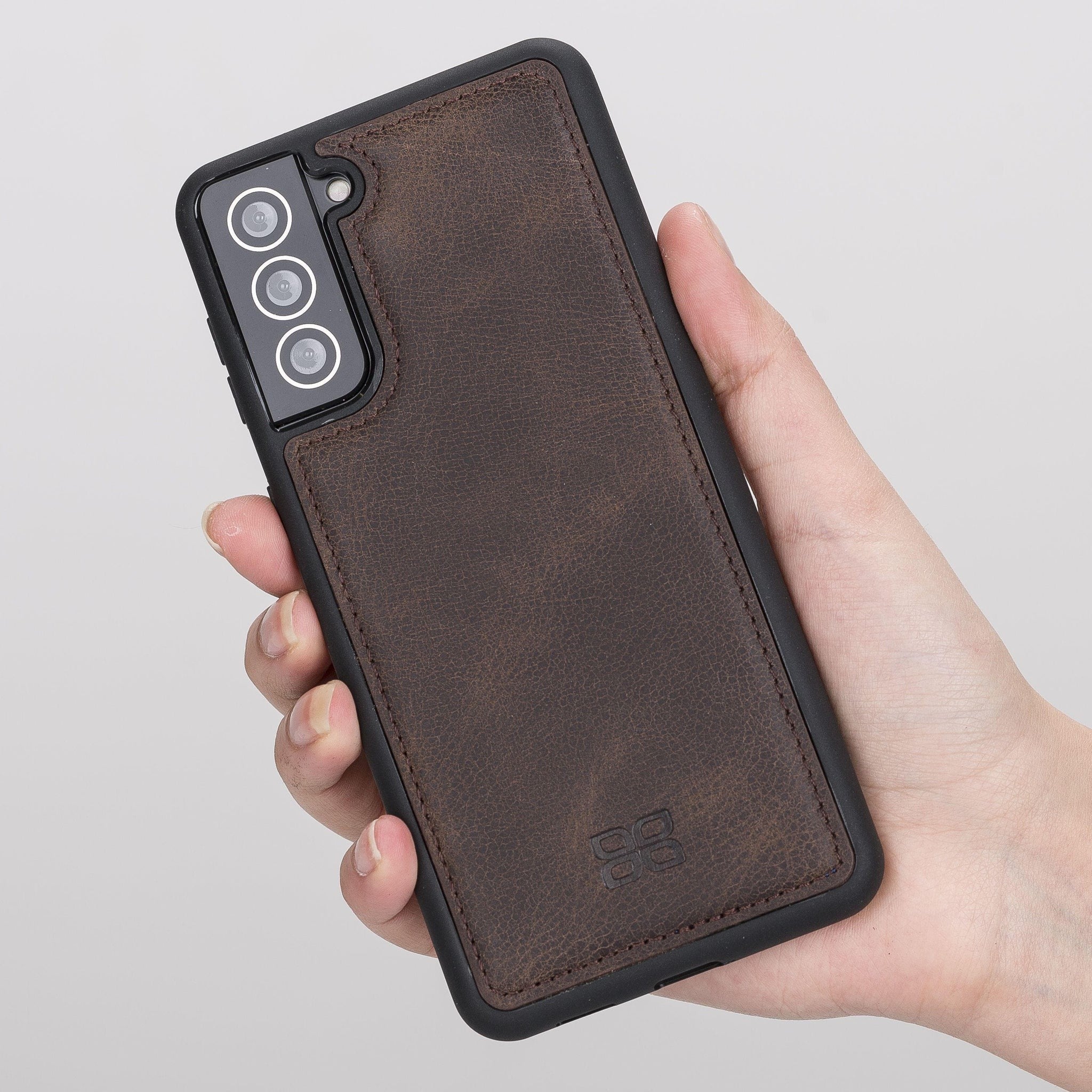 BOULETTA FLEX COVER BACK LEDER CASE FÜR SAMSUNG GALAXY S21 PLUS- Dark Brown
