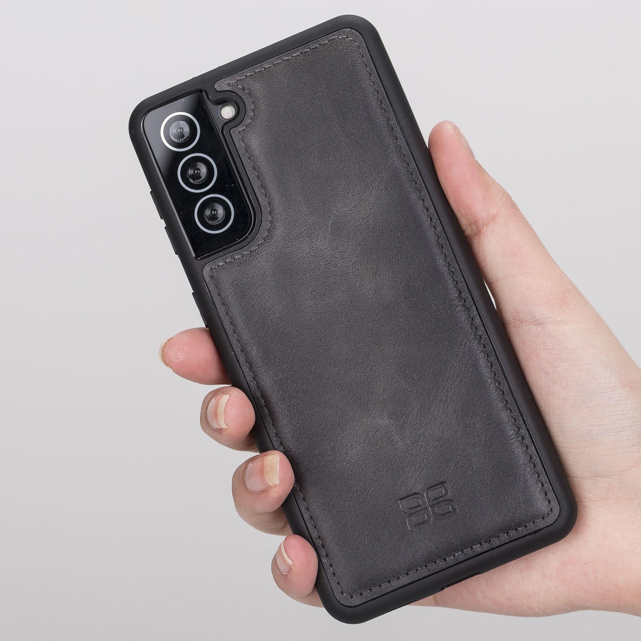 BOULETTA FLEX COVER BACK LEDER CASE FÜR SAMSUNG GALAXY S21 PLUS- Grey
