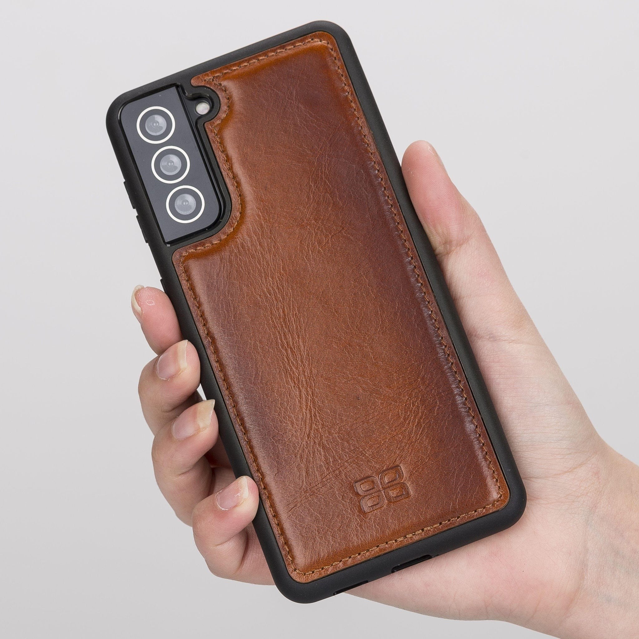 BOULETTA FLEX COVER BACK LEDER CASE FÜR SAMSUNG GALAXY S21 PLUS- Tan