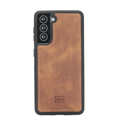 BOULETTA MAGNETISCHE ABNEHMBARE POUCH HANDYHÜLLE AUS LEDER MIT RFID-BLOCKER FÜR SAMSUNG GALAXY S21 Plus - Tan