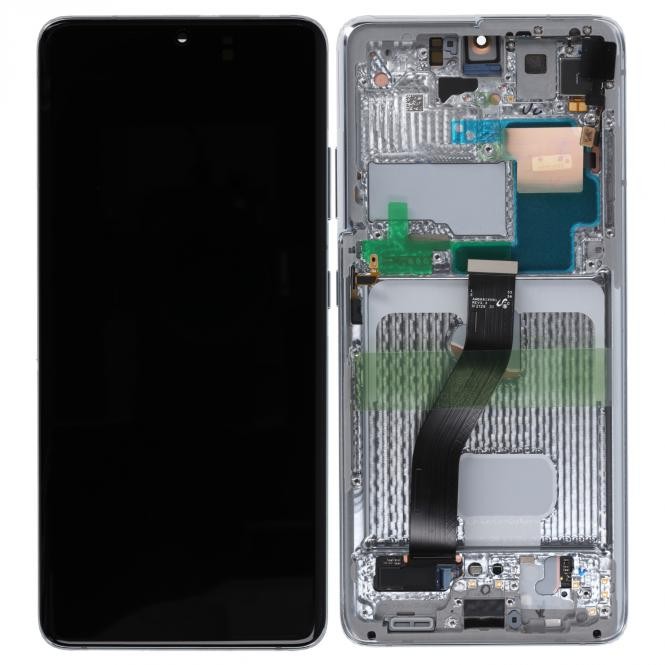 Samsung Galaxy S21 Ultra G998B/DS LCD Display Phantom Silber Serviceware