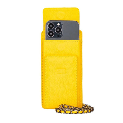 Bouletta Avjin Echtleder universal Handytasche mit Schulterriemen bis 6.7" - Grün