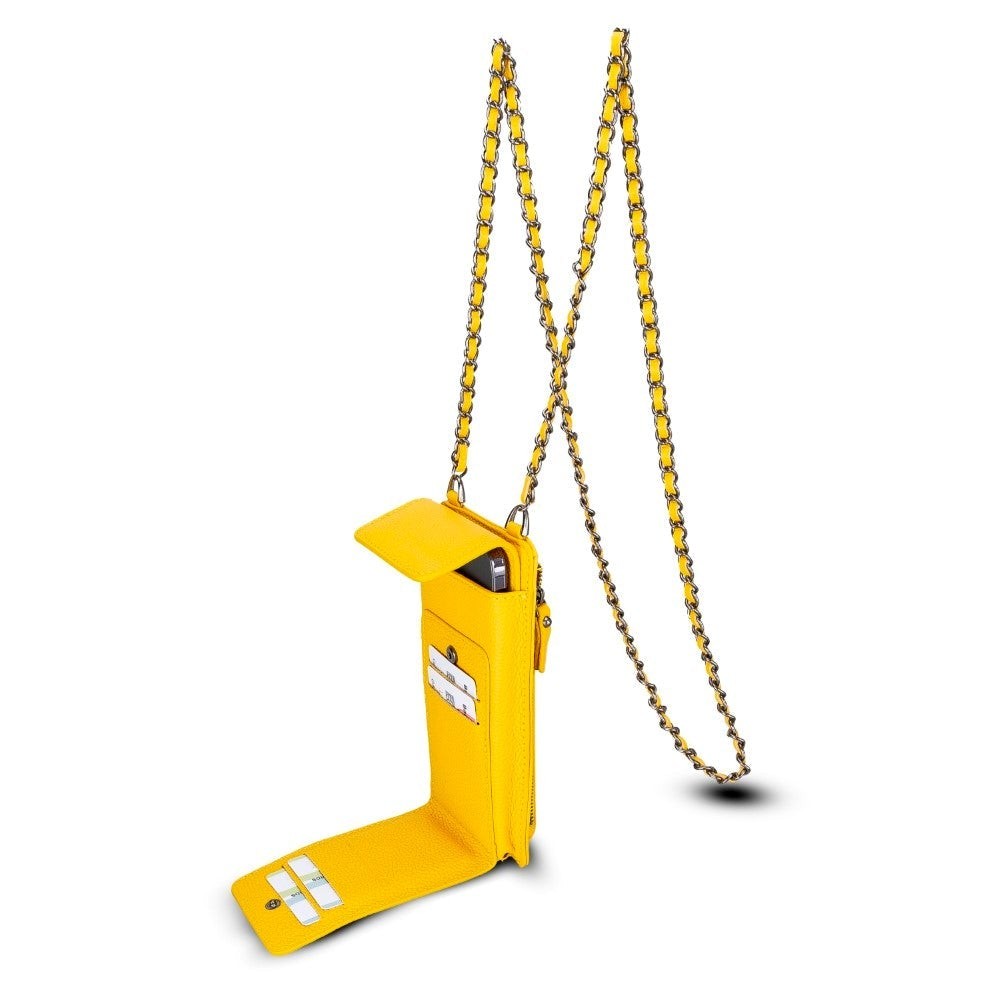 Bouletta Avjin Echtleder universal Handytasche mit Schulterriemen bis 6.7" - Grün