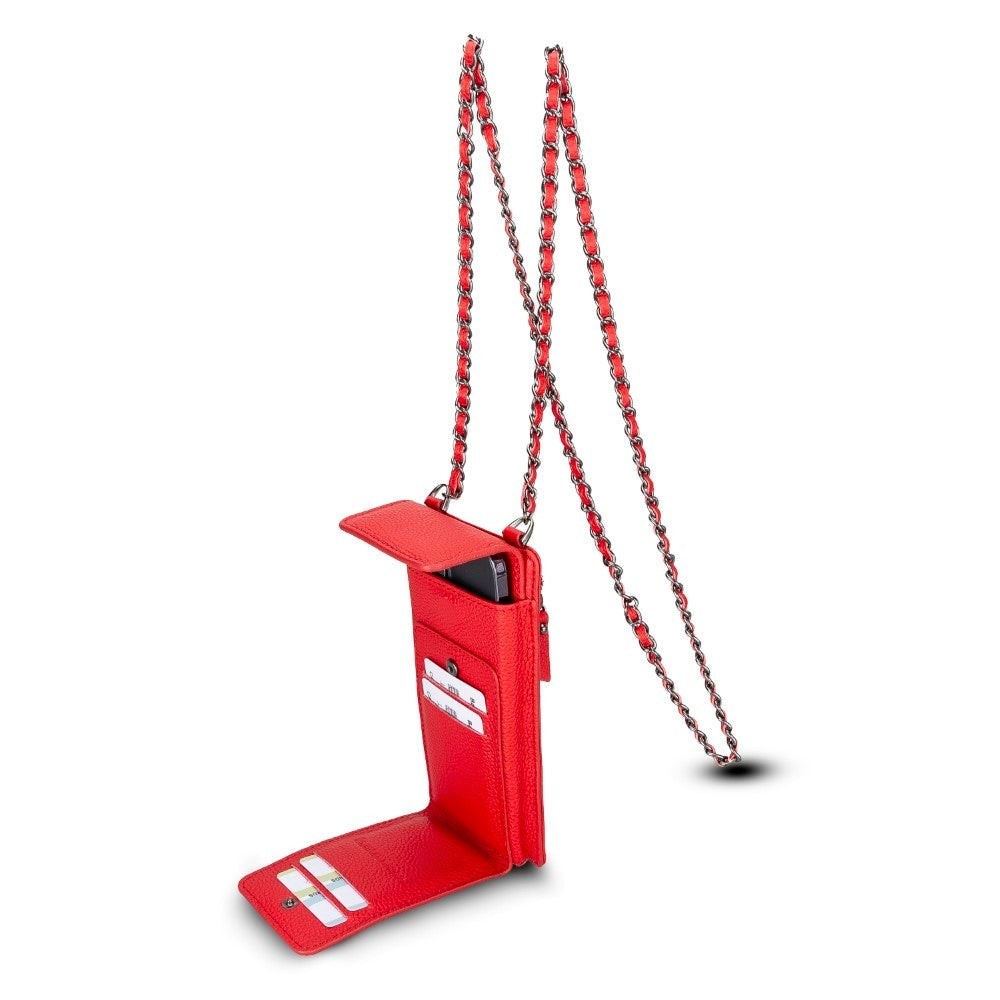 Bouletta Avjin Echtleder universal Handytasche mit Schulterriemen bis 6.7" - Rot